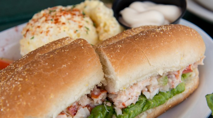 lobster roll at Water Prince Corner Shop